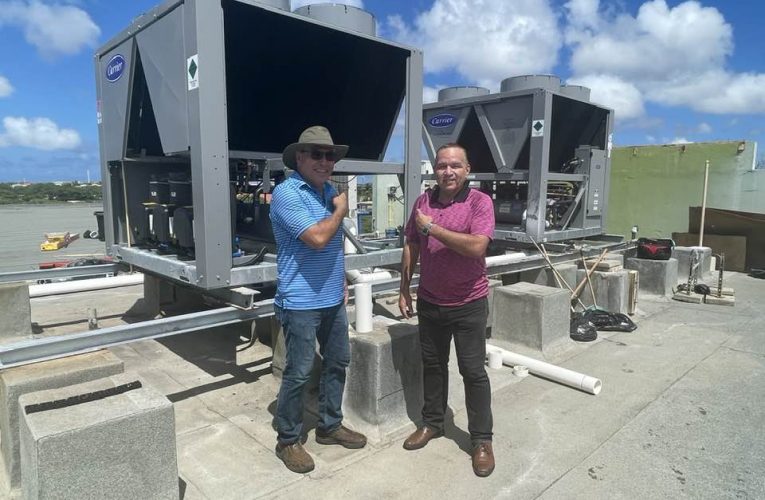 DOS CHILLER DI 60 TON A WORDO INSTALA NA BIBLIOTECA NACIONAL ARUBA.