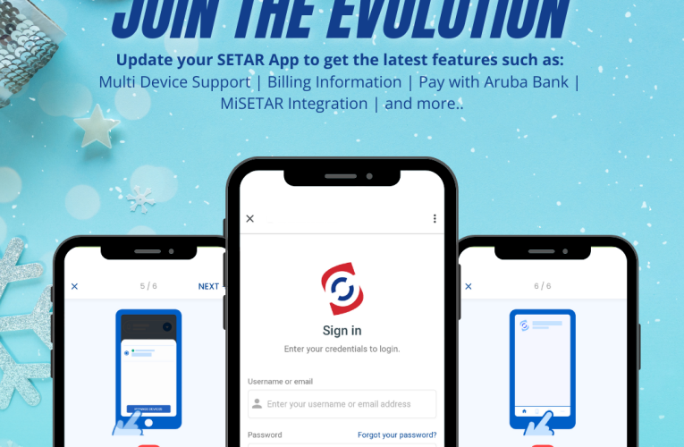 Join e Evolucion: SETAR app awo cu mas funcionalidad