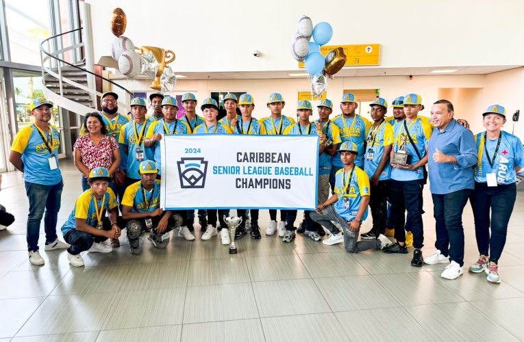 MINISTER ENDY CROES A RICIBI SELECCION DI ARUBA CU A TITULA CAMPEON DI SERIE DI CARIBE 2024