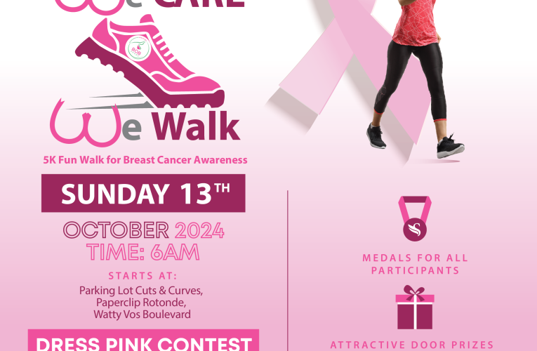 “We Care We Walk 5K” uniendo contra di Cancer di Pecho