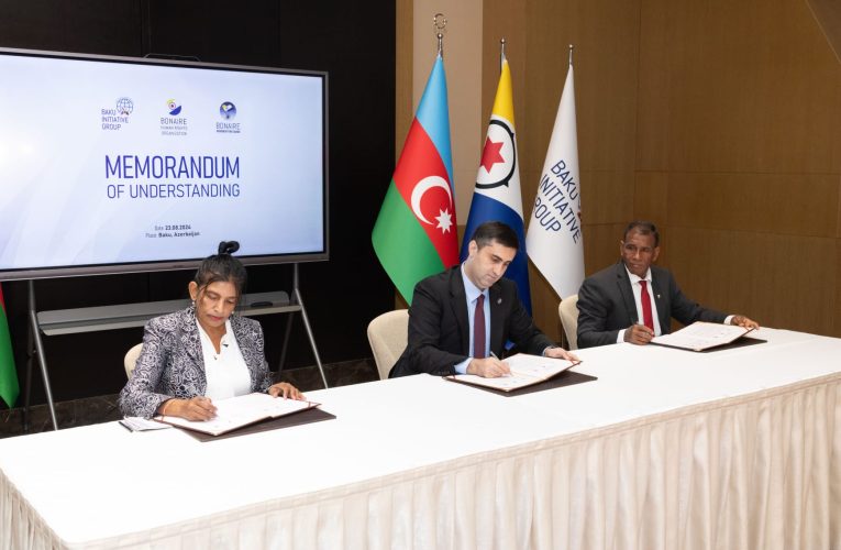 Baku Initiative Group ta firma un MOU ku Bonaire Human Rights I Movementu Pa Kambio pa kombati kolonialismo I promove derechonan humano