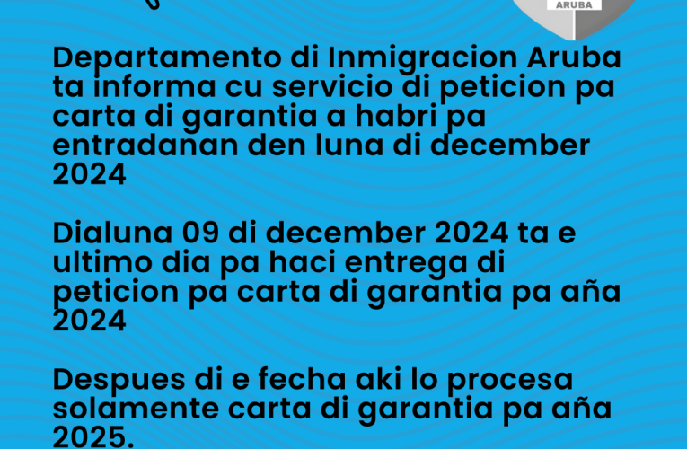 ANUNCIO CARTA DI GARANTIA – ANUNCIO CARTA DE INVITACIÓN