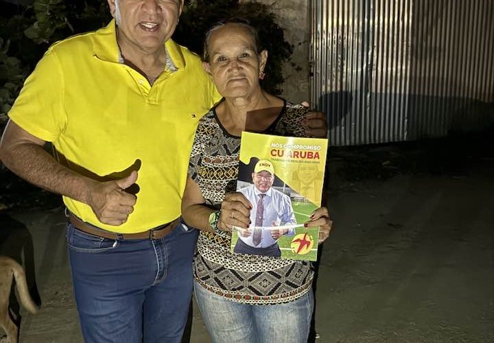 ENDY CROES TA CAMPAÑANDO FUERTE ROND DI ARUBA